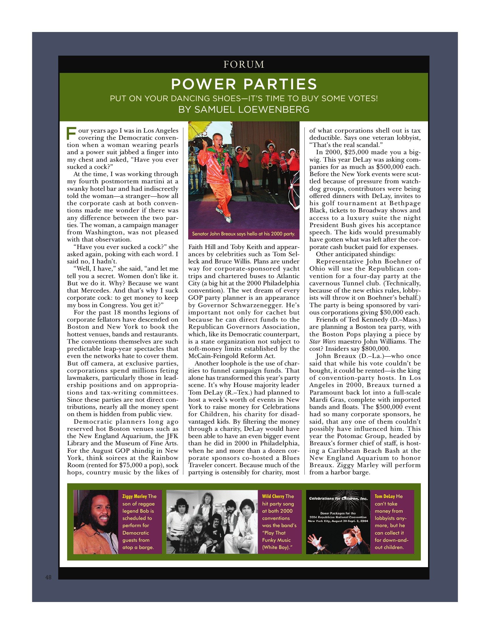 Power Parties - Playboy, July 2004