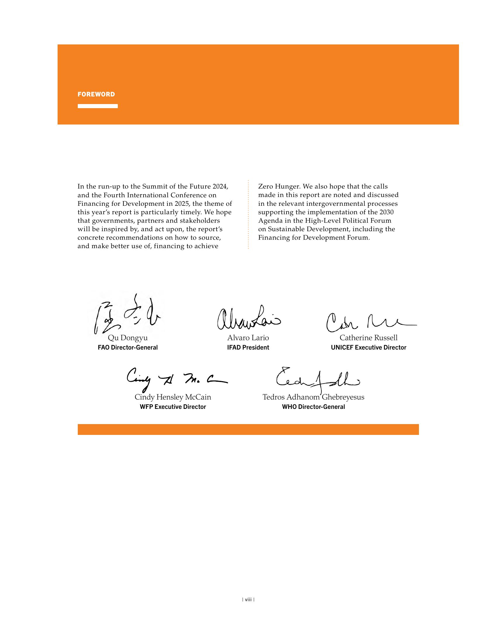 SOFI Report Foreword, page 2